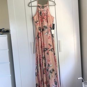 Lulu’s NEW Daley Floral Print Chiffon Gown Dress